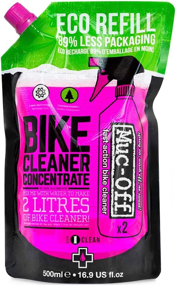 Muc Off Bike Cleaner Concentrate, 1 Liter - Fast-Action, Biodegradable Nano Gel Refill
