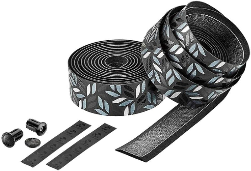 Ciclovation Leather Touch Handlebar Tape, Rainforest Soil with Black Plugs - 3620.22601